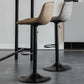 Contemporary Matte Finish Leather Barstool Adjustable Height Footrest Home Stool Clearhalo 'Bar Furniture' 'Bar Stools' 'bar_stools' 'Furniture' 'furniture_bar_stools' 'Kitchen & Dining Furniture' 4851793