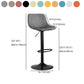 Contemporary Matte Finish Leather Barstool Adjustable Height Footrest Home Stool Clearhalo 'Bar Furniture' 'Bar Stools' 'bar_stools' 'Furniture' 'furniture_bar_stools' 'Kitchen & Dining Furniture' 4851821