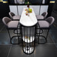 Contemporary Sintered Stone Table Dining Bar Counter Table for Kitchen 63"L x 15.7"W x 41.3"H Black Without Chairs Clearhalo 'Bar Furniture' 'Bar Tables' 'bar_tables' 'furn' 'furn_bar_tables' 'Furniture' 'furniture_bar_tables' 'Kitchen & Dining Furniture' 4851857