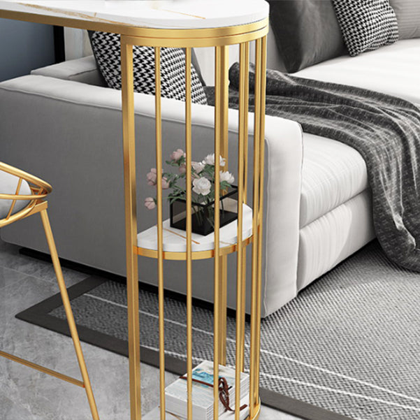 Nordic Glam Sintered Stone Table Dining Bar Counter Table for Kitchen Clearhalo 'Bar Furniture' 'Bar Tables' 'bar_tables' 'furn' 'furn_bar_tables' 'Furniture' 'furniture_bar_tables' 'Kitchen & Dining Furniture' 4851879