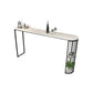 Stone Bar Dining Table Modern Oval Bar Table with Double Pedestal for Milk Tea Shop Black Without Chairs Clearhalo 'Bar Furniture' 'Bar Tables' 'bar_tables' 'furn' 'furn_bar_tables' 'Furniture' 'furniture_bar_tables' 'Kitchen & Dining Furniture' 4851906