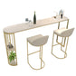 Stone Bar Dining Table Modern Oval Bar Table with Double Pedestal for Milk Tea Shop Clearhalo 'Bar Furniture' 'Bar Tables' 'bar_tables' 'furn' 'furn_bar_tables' 'Furniture' 'furniture_bar_tables' 'Kitchen & Dining Furniture' 4851910