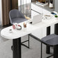 Artificial Wood/Stone Bar Dining Table Modern Oval Bar Table with Tripod for Dining Room Clearhalo 'Bar Furniture' 'Bar Tables' 'bar_tables' 'furn' 'furn_bar_tables' 'Furniture' 'furniture_bar_tables' 'Kitchen & Dining Furniture' 4851923