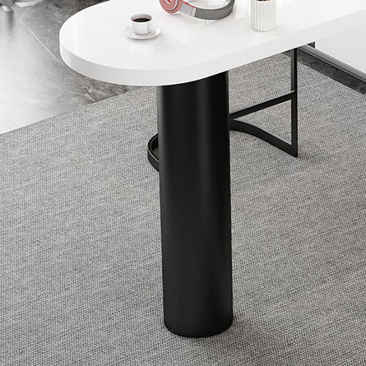 Artificial Wood/Stone Bar Dining Table Modern Oval Bar Table with Tripod for Dining Room Clearhalo 'Bar Furniture' 'Bar Tables' 'bar_tables' 'furn' 'furn_bar_tables' 'Furniture' 'furniture_bar_tables' 'Kitchen & Dining Furniture' 4851926