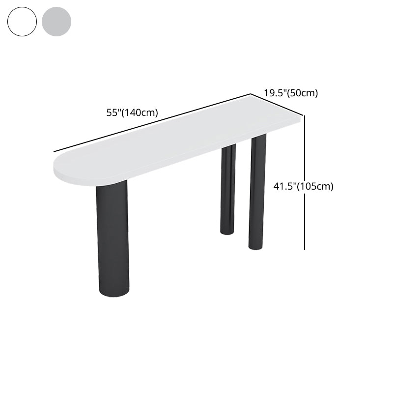 Artificial Wood/Stone Bar Dining Table Modern Oval Bar Table with Tripod for Dining Room Clearhalo 'Bar Furniture' 'Bar Tables' 'bar_tables' 'furn' 'furn_bar_tables' 'Furniture' 'furniture_bar_tables' 'Kitchen & Dining Furniture' 4851928
