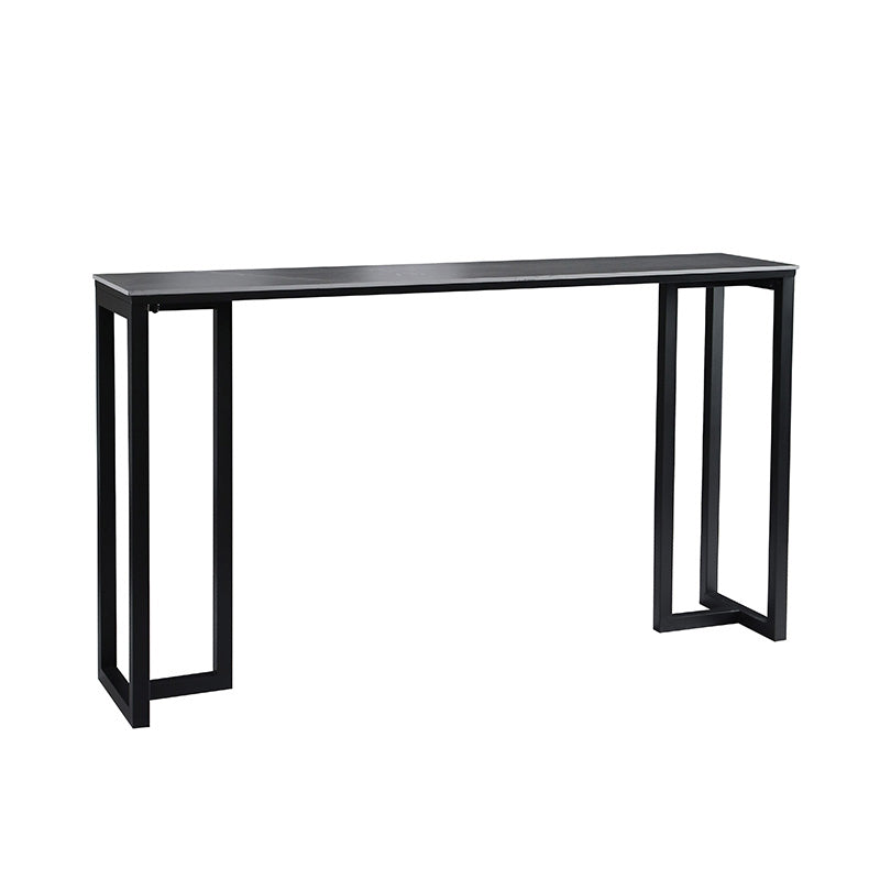 Stone Bar Table Modern Rectangle Bar Table with Double Pedestal Base for Kitchen Clearhalo 'Bar Furniture' 'Bar Tables' 'bar_tables' 'furn' 'furn_bar_tables' 'Furniture' 'furniture_bar_tables' 'Kitchen & Dining Furniture' 4851991