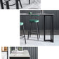 Stone Bar Table Modern Rectangle Bar Table with Double Pedestal Base for Kitchen Clearhalo 'Bar Furniture' 'Bar Tables' 'bar_tables' 'furn' 'furn_bar_tables' 'Furniture' 'furniture_bar_tables' 'Kitchen & Dining Furniture' 4851992
