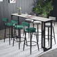 Stone Bar Table Modern Rectangle Bar Table with Double Pedestal Base for Kitchen Clearhalo 'Bar Furniture' 'Bar Tables' 'bar_tables' 'furn' 'furn_bar_tables' 'Furniture' 'furniture_bar_tables' 'Kitchen & Dining Furniture' 4851997