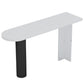 Stone/Wood Bar Dining Table Modern Oval Bar Table with Double Pedestal Clearhalo 'Bar Furniture' 'Bar Tables' 'bar_tables' 'furn' 'furn_bar_tables' 'Furniture' 'furniture_bar_tables' 'Kitchen & Dining Furniture' 4852009