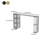 Stone Bar Dining Table Glam Oval Bar Table with Double Pedestal Base for Dining Room Clearhalo 'Bar Furniture' 'Bar Tables' 'bar_tables' 'furn' 'furn_bar_tables' 'Furniture' 'furniture_bar_tables' 'Kitchen & Dining Furniture' 4852045