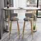 Stone Bar Dining Table Glam Oval Bar Table with Sled Base for Dining Room Clearhalo 'Bar Furniture' 'Bar Tables' 'bar_tables' 'furn' 'furn_bar_tables' 'Furniture' 'furniture_bar_tables' 'Kitchen & Dining Furniture' 4852058