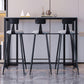 Stone Bar Dining Table Modern Rectangle Bar Table with Double Pedestal Base for Kitchen Clearhalo 'Bar Furniture' 'Bar Tables' 'bar_tables' 'furn' 'furn_bar_tables' 'Furniture' 'furniture_bar_tables' 'Kitchen & Dining Furniture' 4852074