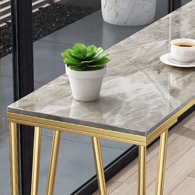 Stone Bar Dining Table Modern Rectangle Bar Table with 4 Legs Base for Dining Room Clearhalo 'Bar Furniture' 'Bar Tables' 'bar_tables' 'furn' 'furn_bar_tables' 'Furniture' 'furniture_bar_tables' 'Kitchen & Dining Furniture' 4852088