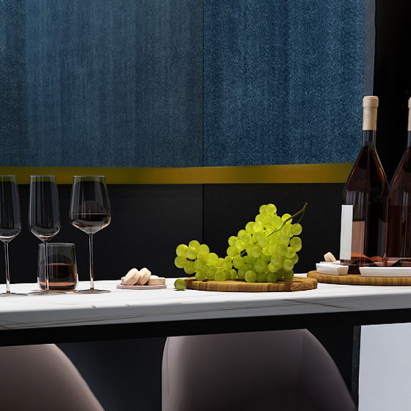Stone Bar Dining Table ModernOval Bar Table with Sled for Dining Room Clearhalo 'Bar Furniture' 'Bar Tables' 'bar_tables' 'furn' 'furn_bar_tables' 'Furniture' 'furniture_bar_tables' 'Kitchen & Dining Furniture' 4852123