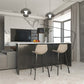 Stone Bar Dining Table Modern Rectangle Bar Table with Double Pedestal for Dining Room 55.1"L x 15.7"W x 41.3"H Without Chairs Clearhalo 'Bar Furniture' 'Bar Tables' 'bar_tables' 'furn' 'furn_bar_tables' 'Furniture' 'furniture_bar_tables' 'Kitchen & Dining Furniture' 4852149
