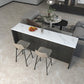 Stone Bar Dining Table Modern Rectangle Bar Table with Double Pedestal for Dining Room Clearhalo 'Bar Furniture' 'Bar Tables' 'bar_tables' 'furn' 'furn_bar_tables' 'Furniture' 'furniture_bar_tables' 'Kitchen & Dining Furniture' 4852153