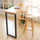 Solid Wood Bar Dining Table Industrial Bar Table with Sled Base 47.2"L x 15.7"W x 41.3"H Iron With Storage Space Clearhalo 'Bar Furniture' 'Bar Tables' 'bar_tables' 'Furniture' 'furniture_bar_tables' 'Kitchen & Dining Furniture' 4852165