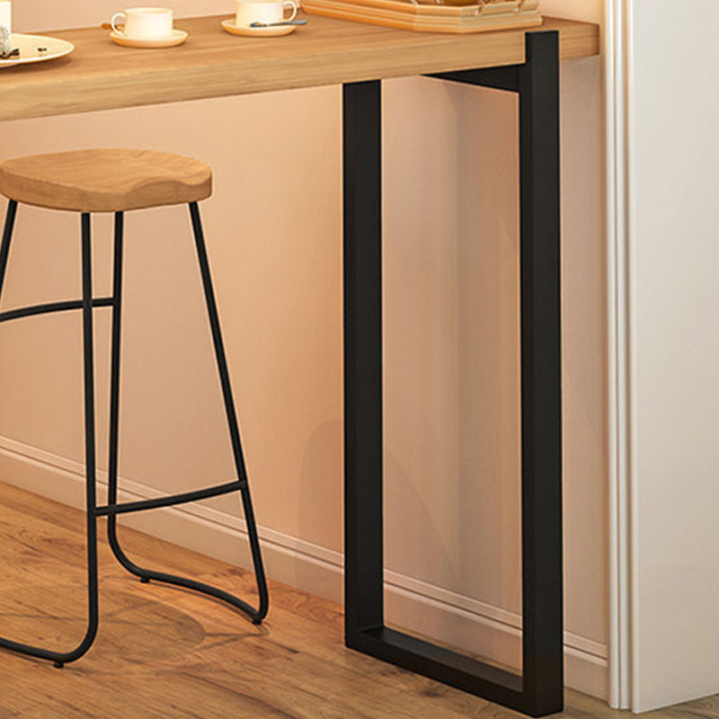 Solid Wood Bar Dining Table Industrial Bar Table with Sled Base Clearhalo 'Bar Furniture' 'Bar Tables' 'bar_tables' 'Furniture' 'furniture_bar_tables' 'Kitchen & Dining Furniture' 4852170