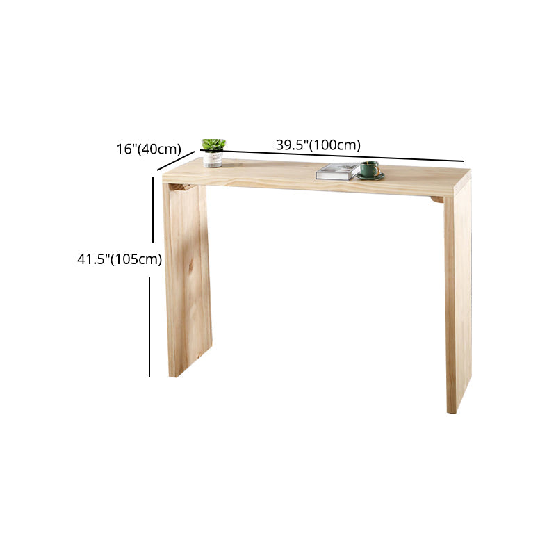 Solid Wood Bar Dining Table Industrial Bar Table with Sled Base Clearhalo 'Bar Furniture' 'Bar Tables' 'bar_tables' 'Furniture' 'furniture_bar_tables' 'Kitchen & Dining Furniture' 4852186