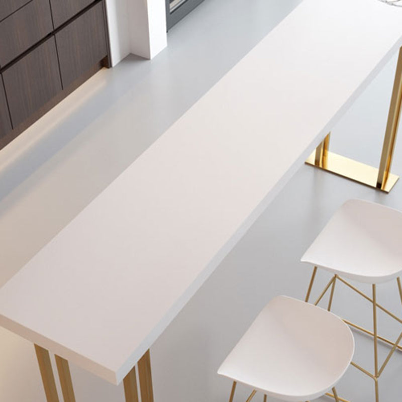 Wood Top Bar Table Traditional Luxury Rectangle Bar Table with Sled Base Clearhalo 'Bar Furniture' 'Bar Tables' 'bar_tables' 'furn' 'furn_bar_tables' 'Furniture' 'furniture_bar_tables' 'Kitchen & Dining Furniture' 4852196