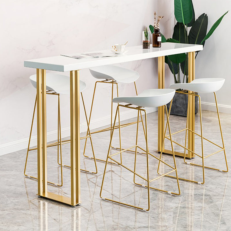 Wood Top Bar Table Traditional Luxury Rectangle Bar Table with Sled Base Clearhalo 'Bar Furniture' 'Bar Tables' 'bar_tables' 'furn' 'furn_bar_tables' 'Furniture' 'furniture_bar_tables' 'Kitchen & Dining Furniture' 4852199