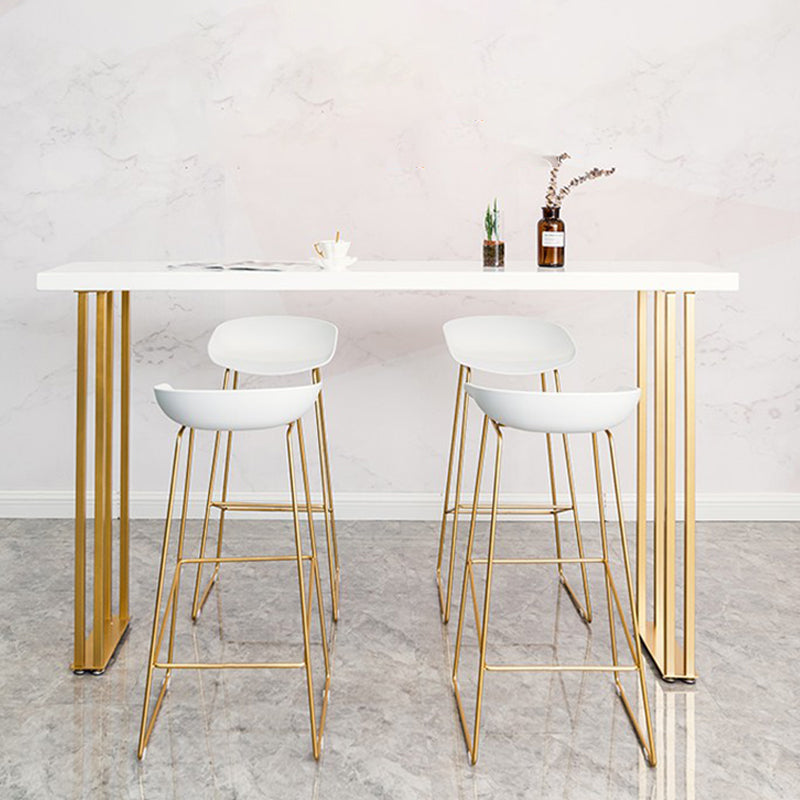 Wood Top Bar Table Traditional Luxury Rectangle Bar Table with Sled Base Clearhalo 'Bar Furniture' 'Bar Tables' 'bar_tables' 'furn' 'furn_bar_tables' 'Furniture' 'furniture_bar_tables' 'Kitchen & Dining Furniture' 4852200