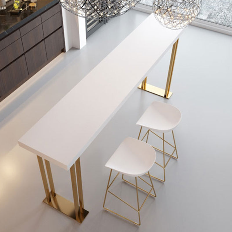 Wood Top Bar Table Traditional Luxury Rectangle Bar Table with Sled Base Clearhalo 'Bar Furniture' 'Bar Tables' 'bar_tables' 'furn' 'furn_bar_tables' 'Furniture' 'furniture_bar_tables' 'Kitchen & Dining Furniture' 4852202