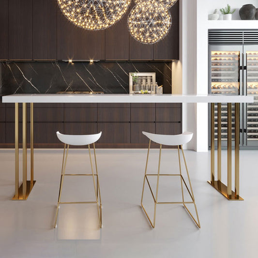 Wood Top Bar Table Traditional Luxury Rectangle Bar Table with Sled Base Clearhalo 'Bar Furniture' 'Bar Tables' 'bar_tables' 'furn' 'furn_bar_tables' 'Furniture' 'furniture_bar_tables' 'Kitchen & Dining Furniture' 4852204