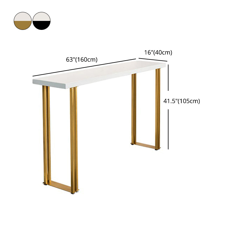 Wood Top Bar Table Traditional Luxury Rectangle Bar Table with Sled Base Clearhalo 'Bar Furniture' 'Bar Tables' 'bar_tables' 'furn' 'furn_bar_tables' 'Furniture' 'furniture_bar_tables' 'Kitchen & Dining Furniture' 4852207
