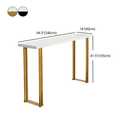 Wood Top Bar Table Traditional Luxury Rectangle Bar Table with Sled Base Clearhalo 'Bar Furniture' 'Bar Tables' 'bar_tables' 'furn' 'furn_bar_tables' 'Furniture' 'furniture_bar_tables' 'Kitchen & Dining Furniture' 4852211