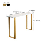 Wood Top Bar Table Traditional Luxury Rectangle Bar Table with Sled Base Clearhalo 'Bar Furniture' 'Bar Tables' 'bar_tables' 'furn' 'furn_bar_tables' 'Furniture' 'furniture_bar_tables' 'Kitchen & Dining Furniture' 4852211