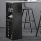 Industrial Style Bar Table Stone Top 42-inch Height Pub Table with Wine Glass Shelf Clearhalo 'Bar Furniture' 'Bar Tables' 'bar_tables' 'Furniture' 'furniture_bar_tables' 'Kitchen & Dining Furniture' 4852236