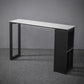 Industrial Style Bar Table Stone Top 42-inch Height Pub Table with Wine Glass Shelf Clearhalo 'Bar Furniture' 'Bar Tables' 'bar_tables' 'Furniture' 'furniture_bar_tables' 'Kitchen & Dining Furniture' 4852244