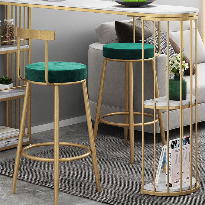Luxurious Bar Table 42-inch Height White Stone Top and Iron Base Bistro Table Clearhalo 'Bar Furniture' 'Bar Tables' 'bar_tables' 'furn' 'furn_bar_tables' 'Furniture' 'furniture_bar_tables' 'Kitchen & Dining Furniture' 4852259