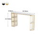 Luxurious Bar Table 42-inch Height White Stone Top and Iron Base Bistro Table Clearhalo 'Bar Furniture' 'Bar Tables' 'bar_tables' 'furn' 'furn_bar_tables' 'Furniture' 'furniture_bar_tables' 'Kitchen & Dining Furniture' 4852267