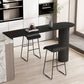 Contemporary Bar Table Stone Pub Table with Iron Base for Dining Room Clearhalo 'Bar Furniture' 'Bar Tables' 'bar_tables' 'furn' 'furn_bar_tables' 'Furniture' 'furniture_bar_tables' 'Kitchen & Dining Furniture' 4852293
