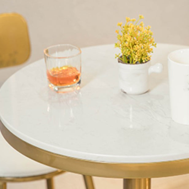 Artificial Marble Bar Table Glam Style Gold Base Bistro Table for Coffee Shop Clearhalo 'Bar Furniture' 'Bar Tables' 'bar_tables' 'Furniture' 'furniture_bar_tables' 'Kitchen & Dining Furniture' 4852308