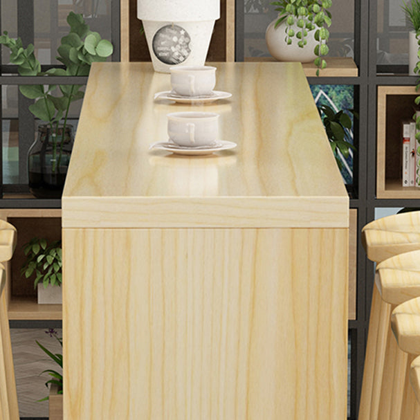 Contemporary Rectangle Wood Top Counter Table 42-inch Height Modern Bar Table Clearhalo 'Bar Furniture' 'Bar Tables' 'bar_tables' 'furn' 'furn_bar_tables' 'Furniture' 'furniture_bar_tables' 'Kitchen & Dining Furniture' 4852330