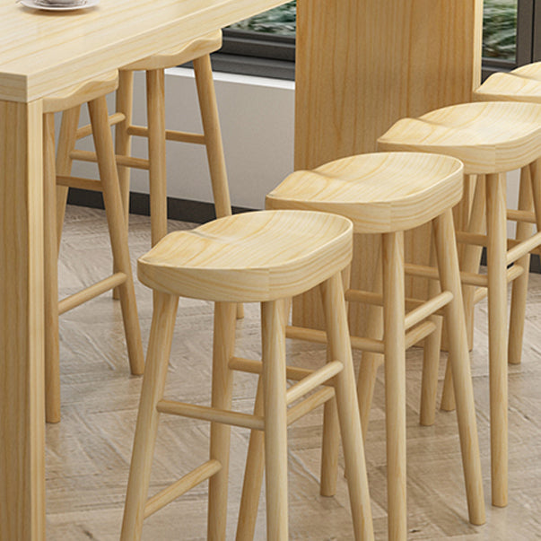 Contemporary Rectangle Wood Top Counter Table 42-inch Height Modern Bar Table Clearhalo 'Bar Furniture' 'Bar Tables' 'bar_tables' 'furn' 'furn_bar_tables' 'Furniture' 'furniture_bar_tables' 'Kitchen & Dining Furniture' 4852331