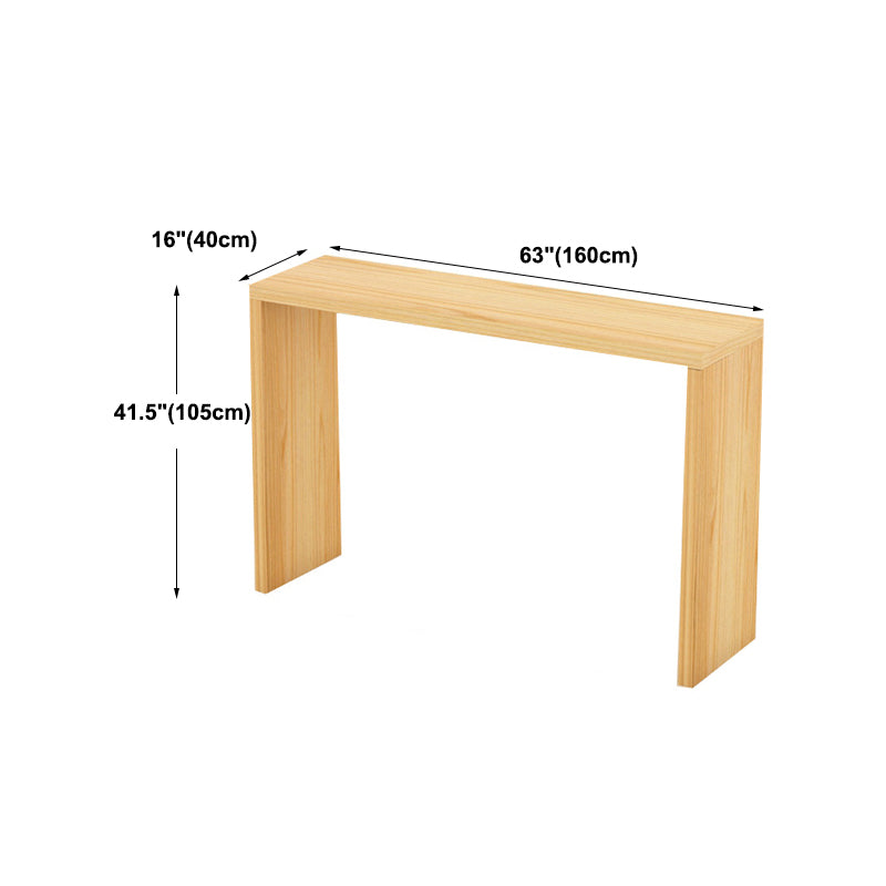 Contemporary Rectangle Wood Top Counter Table 42-inch Height Modern Bar Table Clearhalo 'Bar Furniture' 'Bar Tables' 'bar_tables' 'furn' 'furn_bar_tables' 'Furniture' 'furniture_bar_tables' 'Kitchen & Dining Furniture' 4852338