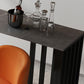 Industrial Style Bar Table 42-inch Height Stone Top and Metal Base Bistro Table Clearhalo 'Bar Furniture' 'Bar Tables' 'bar_tables' 'furn' 'furn_bar_tables' 'Furniture' 'furniture_bar_tables' 'Kitchen & Dining Furniture' 4852346