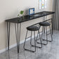 Industrial Style Rectangle Wood Top Counter Table 42-inch Height Modern Bar Table Black Without Chairs Clearhalo 'Bar Furniture' 'Bar Tables' 'bar_tables' 'furn' 'furn_bar_tables' 'Furniture' 'furniture_bar_tables' 'Kitchen & Dining Furniture' 4852358