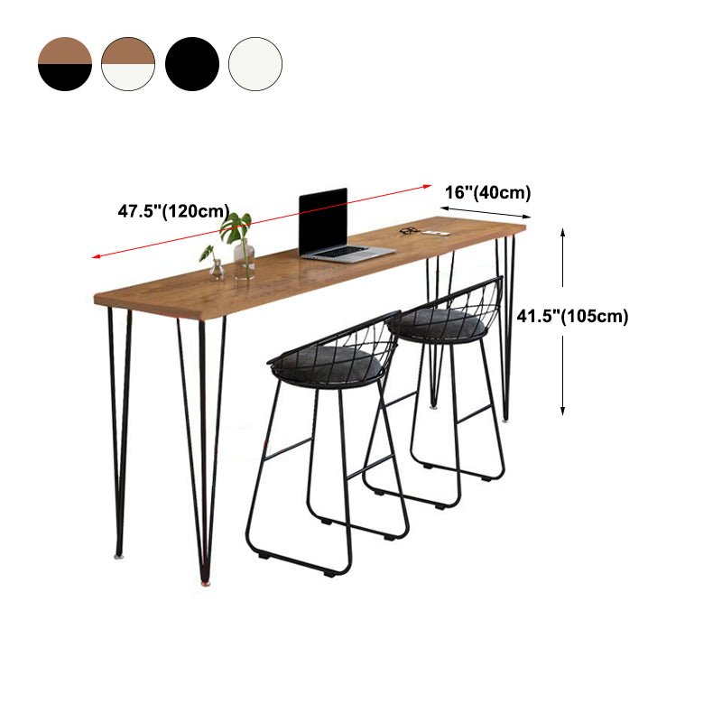 Industrial Style Rectangle Wood Top Counter Table 42-inch Height Modern Bar Table Clearhalo 'Bar Furniture' 'Bar Tables' 'bar_tables' 'furn' 'furn_bar_tables' 'Furniture' 'furniture_bar_tables' 'Kitchen & Dining Furniture' 4852370