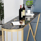 Glam Style Bar Table Stone Top Pub Table with Cabinet for Dining Room Clearhalo 'Bar Furniture' 'Bar Tables' 'bar_tables' 'furn' 'furn_bar_tables' 'Furniture' 'furniture_bar_tables' 'Kitchen & Dining Furniture' 4852395