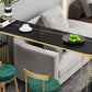 Glam Style Bar Table Stone Pub Table with Iron Shelf for Dining Room, Only Table Clearhalo 'Bar Furniture' 'Bar Tables' 'bar_tables' 'Furniture' 'furniture_bar_tables' 'Kitchen & Dining Furniture' 4852414