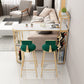 Nordic Bar Table Artificial Marble Pub Table with Shelf for Dining Room, Only Table 63"L x 15.7"W x 41.3"H White Without Chairs Clearhalo 'Bar Furniture' 'Bar Tables' 'bar_tables' 'furn' 'furn_bar_tables' 'Furniture' 'furniture_bar_tables' 'Kitchen & Dining Furniture' 4852427