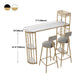 Nordic Bar Table Artificial Marble Pub Table with Shelf for Dining Room, Only Table Clearhalo 'Bar Furniture' 'Bar Tables' 'bar_tables' 'furn' 'furn_bar_tables' 'Furniture' 'furniture_bar_tables' 'Kitchen & Dining Furniture' 4852439