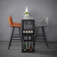 Industrial Style Bar Table Stone Top 42-inch Height Pub Table for Dining Room 70.9"L x 15.7"W x 41.3"H Gray Without Chairs Clearhalo 'Bar Furniture' 'Bar Tables' 'bar_tables' 'furn' 'furn_bar_tables' 'Furniture' 'furniture_bar_tables' 'Kitchen & Dining Furniture' 4852446
