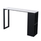 Industrial Style Bar Table Stone Top 42-inch Height Pub Table for Dining Room White Gold Without Chairs Clearhalo 'Bar Furniture' 'Bar Tables' 'bar_tables' 'furn' 'furn_bar_tables' 'Furniture' 'furniture_bar_tables' 'Kitchen & Dining Furniture' 4852448