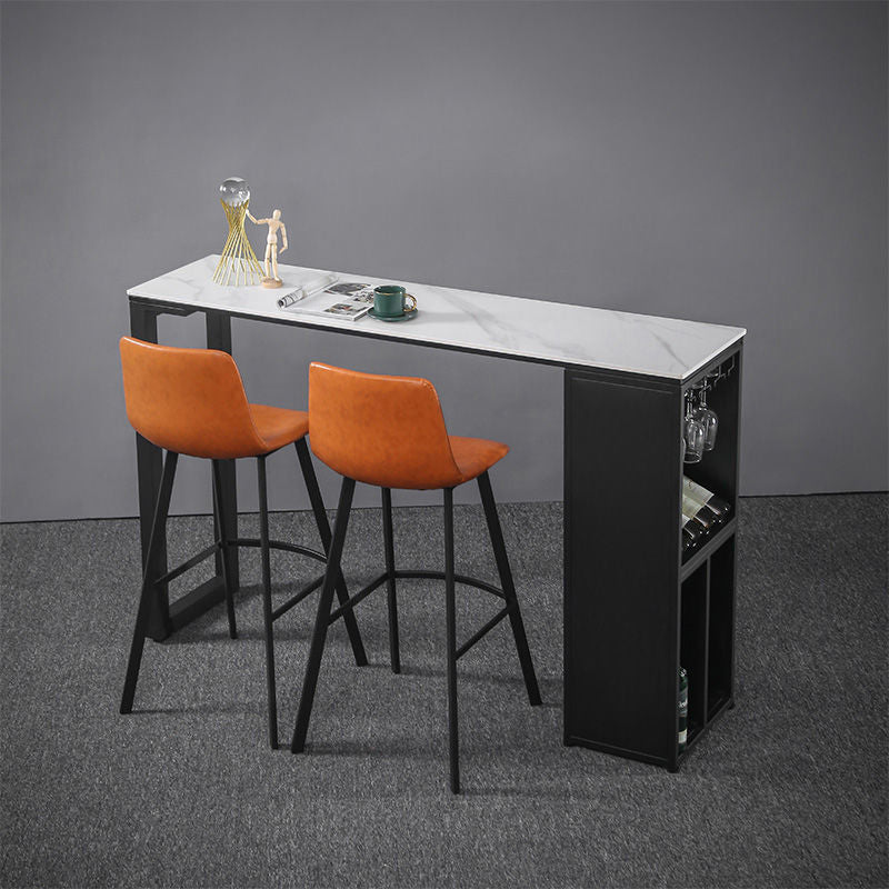 Industrial Style Bar Table Stone Top 42-inch Height Pub Table for Dining Room Clearhalo 'Bar Furniture' 'Bar Tables' 'bar_tables' 'furn' 'furn_bar_tables' 'Furniture' 'furniture_bar_tables' 'Kitchen & Dining Furniture' 4852453